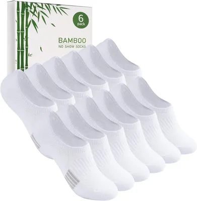 Obrázok produktu pre Bambusové Sneakersocky Dámske 35-38, 39-42, 6 Párov, Neviditeľné Antipotné Ponožky, Priedušné