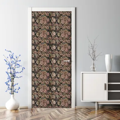 Produktbild von Dekorative Klebefolie selbstklebend Tapete Türposter dekoration Vintage Blumen 77 x 200 cm