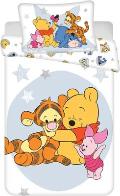 Productafbeelding van Winnie de Poeh babydekbedovertrek 100x135 met kussensloop van Teigetje en Iejoor