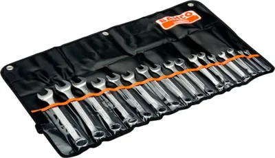 Produktbild von Bahco Satz metrische Ring-Maulschlüssel 6-22 mm - 17-tlg./Kunststofftasche