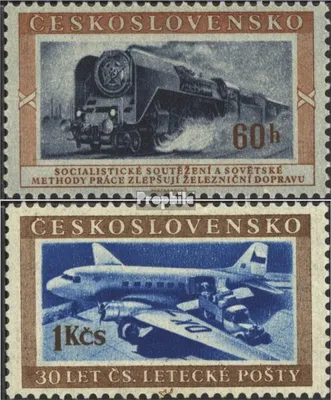 Produktbild von Briefmarken Tschechoslowakei 1953 Mi 842-843 (kompl.Ausg.) postfrisch Transport