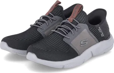 Produktbild von Skechers Slip-Ins Herren Slip-On-Sneaker INGRAM BRACKET Grau Textil vegan Größe: 44