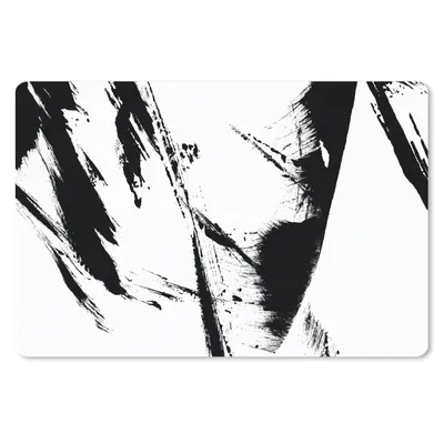 Produktbild von MuchoWow® Schreibtischunterlage Farbe - Schwarz - Abstrakt 60x40 cm - XXL Mauspad - Großes Mauspad