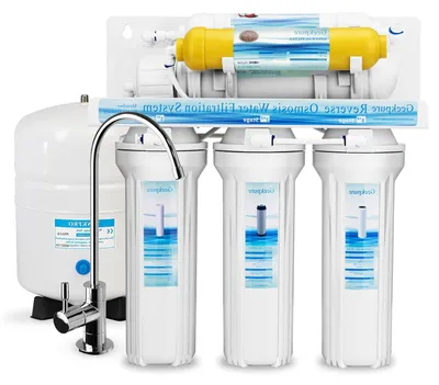 Immagine prodotto di Filtro per l'acqua a osmosi inversa - Purificatore d'acqua - Sistema di acqua potabile - Impianto di filtrazione dell'acqua