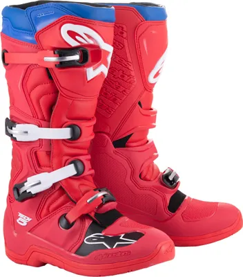 Image de Bottes Alpinestars Tech5 Rouge/Bleu Taille : 10