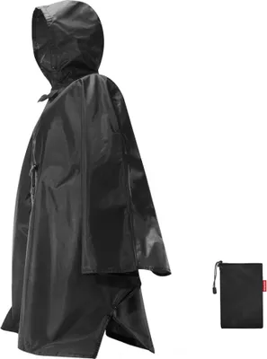 Image de reisenthel mini maxi poncho, veste de pluie, cape de pluie, cape de pluie, pliable, taille unique, black / noir, AN7003