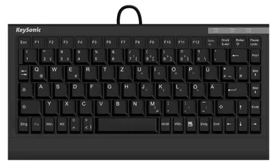 Produktbild von KeySonic ACK-595C+ (DE) Mini-Tastatur, SoftSkin, Combo, schwarz