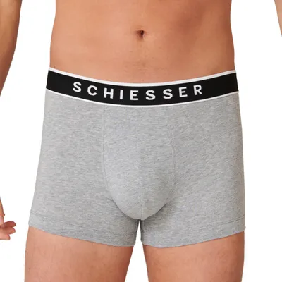 Produktbild von Schiesser 6er Pack - 95/5 - Organic Baumwolle Retro Short / Pant Körpernahe Shorts mit Webgummibund , Kontraststarke Logo-Prägung am Bund, Elastische Single-Jersey-Qualität