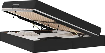 Obrázek produktu pro vidaXL Úložná postel s matrací černá 160 x 200 cm sametová