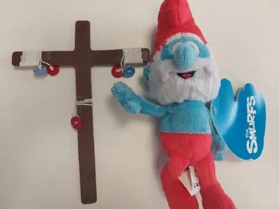 Produktbild von Plyšová loutka - šmoulové Taťka Šmoula 20cm