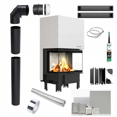 Produktbild von Kamineinsatz KRATKI REGNOR 8 kW ∅200 Montage- und Einbausatz