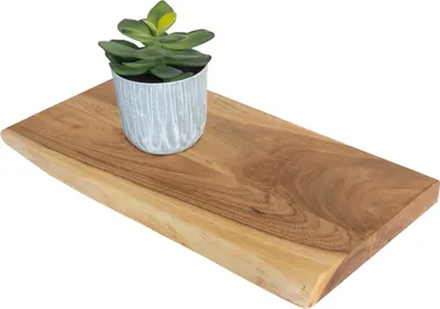 Produktbild von Steckboard mit Baumkante Wandregal Akazie massiv naturfarben lackiert 30 x 20 Amanda