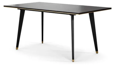 Produktbild von Esstisch Goldamo, ausziehbarer Tisch für das Esszimmer, Schwarz, 200 x 90 cm