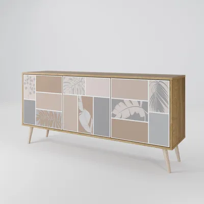 Immagine prodotto di Spacerebels cassettiera a 3 ante - credenza cassettiera - credenza alta - mobile armadio - soggiorno camera da letto - 57,5×164,5×42 (HxLxP)