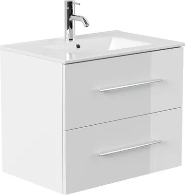 Produktbild von Waschtisch 70 cm in weiß Hochglanz HARLINGEN-02