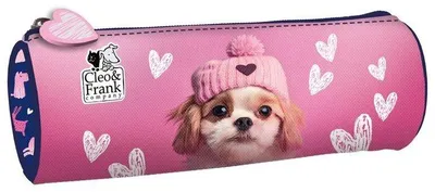 Produktbild von Derform Cleo & Frank Schulmäppchen Zylinderform, Hunde-Motiv, 1 Stück