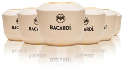 Produktbild von 6x Bacardi Glas 0,48l Kokos Becher Kunststoff Gläser Longdrink Cocktail Aperitif