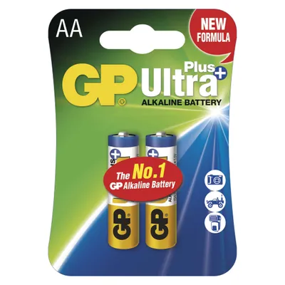 GP Alkalická baterie Ultra Plus AA (LR6), 2 ks, B17212