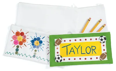 Productafbeelding van Colorations Canvas Etui-set voor stiften - Maak je eigen etui, 12 stuks