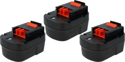 Produktbild von EXTENSILO 3x Akku kompatibel mit Black & Decker CP12KB, CDC120ASB, CP122KB, CP12K, CDC1200K, CP122K, CD12SFK, CDC120AK Werkzeug (3300 mAh, NiMH, 12 V)