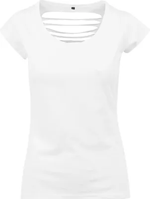 Immagine prodotto di Build Your Brand BY035 - Maglietta con taglio posteriore da donna - Colore: Bianco - Taglia: S