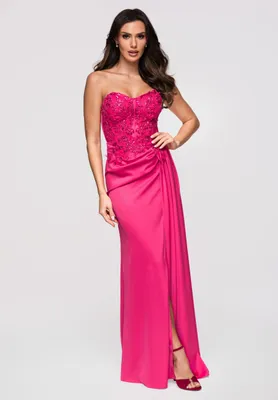 Produktbild von LARICA Abendkleid Maxikleid Glamour LA-OM-DLR360 fuchsia L