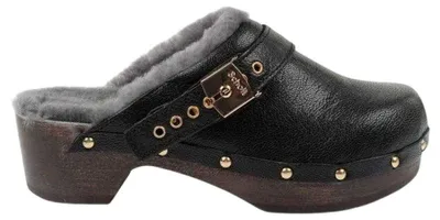 Produktbild von Scholl - "Iconic" Clogs für Damen, Leder PP12963 (37 EU) (Schwarz)