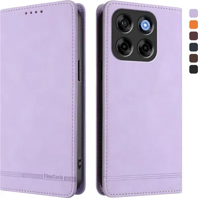 Image de Etui pour ZTE Blade V70, étui rétro en cuirPolyuréthaneavec support et fentes pour cartes Violet