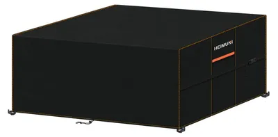 Image de Housse de protection pour meubles de jardin, 180x130x90 cm, tissu Oxford 420D, imperméable et résistant aux intempéries