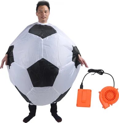 Immagine prodotto di Costume da calcio gonfiabile divertente carnevale con soffiatore d'aria per cosplay partito