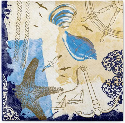 Produktbild von Airlaid Serviette Del Mar, 40 x 40 cm, 50 Stück - Mank