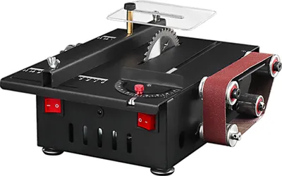 Imagen del producto de Lijadora de banda compacta y mini sierra de mesa 2 en 1 - 200W - Multifunción