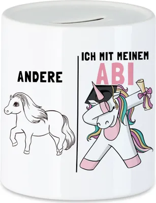 Produktbild von Andere Ich Mit Meinem Abitur Spardose  Einhorn Pferd Abschlussgeschenk Abitur Humorvoll