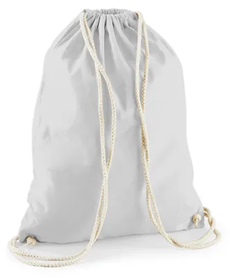 Produktbild von Westford Mill W110 | Baumwoll Gymsac / Turnbeutel | 37 x 46 cm - Farbe: Light Grey - Größe: 37 x 46 cm