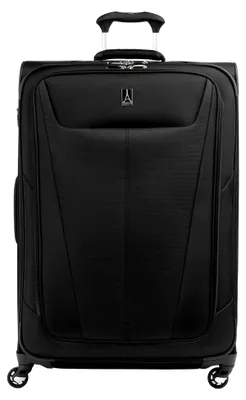 Produktbild von Maxlite 5 Softside erweiterbares aufgegebenes Gepäck mit 4 Spinnerrädern, Leichter Koffer, Herren und Damen, schwarz, kariert, groß, 79x54x34 cm
