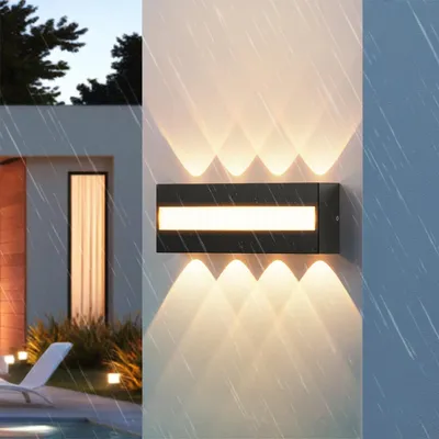 Obrázok produktu pre LED nástenná lampa, vnútorné/vonkajšie použitie - 14W, teplá biela (3000K) - stupeň krytia IP65 (odolná voči poveternostným vplyvom)