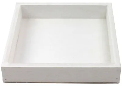 Image de Plateau Plateau décoratif carré blanc 20x20x3 cm