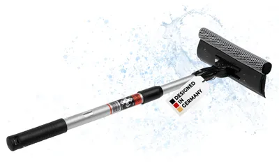 Obrázok produktu pre HEYNER® Premium čistič čelného skla hliníkový I 20x80 skladací + teleskopický čistič okien auta stierka na čelné sklo stierka na čelné sklo hliníková teleskopická + hubka + skladacia
