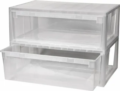 Produktbild von Set: 2 x Schubladenboxen Größe XL mit Nutzvolumen 36 Liter pro Box, Maße pro Box: 59,6 x 39 x 21,3 cm