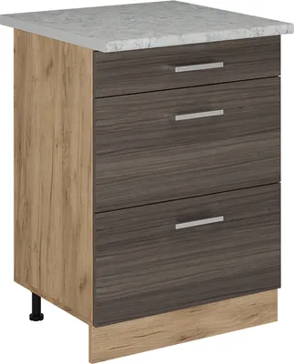 Produktbild von Küchenunterschrank Vicco R-Line Edelgrau 60 cm AP Marmor, Model 53976