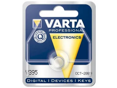 Produktbild von Varta Primary Silver Button V395 / SR 57, Nickel-Oxyhydroxide (NiOx), 1.55 V, 42 mAh, 9.5 mm, 9.5 mm, 2.7 mm