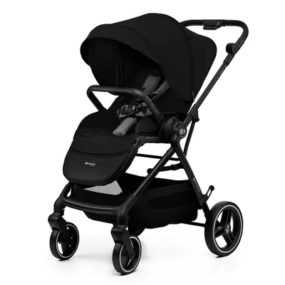Produktbild von Kinderkraft Yoxi 3in1 Kinderwagen mit Babywanne & i-Size Autositz, drehbar, kompakt faltbar, pannensicher, Schwraz