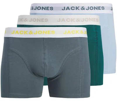Image de Jack & Jones Dean, lot de 3 boxers pour homme, motif uni, taille M, multicolore