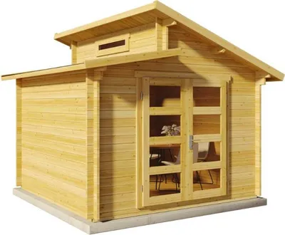 Produktbild von Alpholz Gartenhaus Aktiva Gartenhaus aus Holz in Imprägnierung Pinie, Holzhaus mit 40 mm Wandstärke, Blockbohlenhaus mit Montagematerial