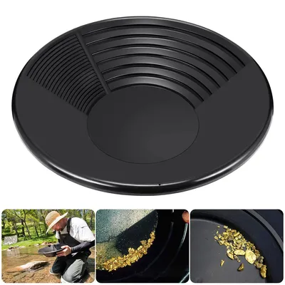 Produktbild von Goldwaschpfanne aus Kunststoff,Hochleistungs Goldwäsche für Sand, Flüsse und Prospektion,schwarz