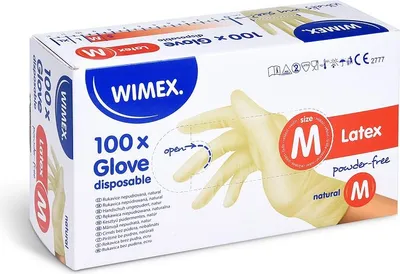 Zdjęcie produktu dla Jednorazowe rękawiczki lateksowe M/100szt