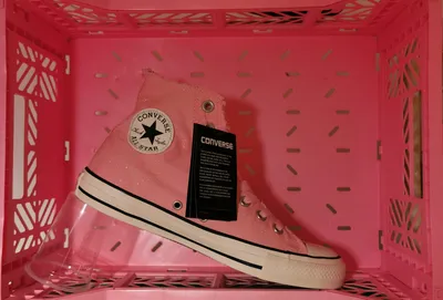 Produktbild von Converse Chuck Taylor All Star High BLOSSOM SHEER GLITTER PINK MOUSE Seasonal Fresh Colors 560945C Größe 7.5 UK · 41 EU · 26 cm