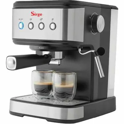 Obrázok produktu pre Kávovar Sirge LUSSYN na espresso, cappuccino a/alebo kávové kapsule, výkon 1100 W, čerpadlo 15 barov