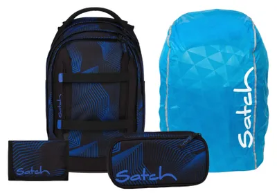 Produktbild von Satch, Schulrucksack-Set PACK Seismic Blue 4-teilig, ab 5. Klasse