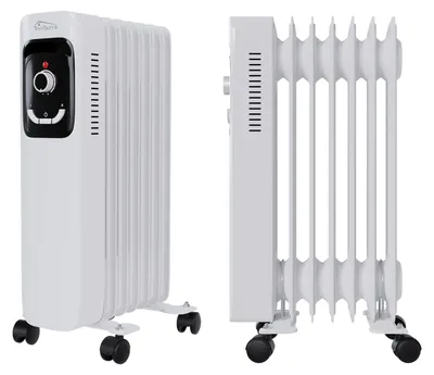 Produktbild von TroniTechnik® Ölradiator Elektroheizung TT-OR 207 in weiß mit 7 Rippen und 1500 Watt, drei Heizstufen (600W, 900W, 1500W)